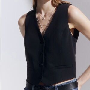 NWT H&M Suit Vest top black small